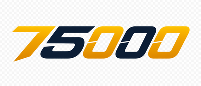 Logo 75000 berwarna cerah